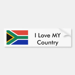 Südafrika-Flagge die MUSEUM I Liebe MEIN Land Autoaufkleber