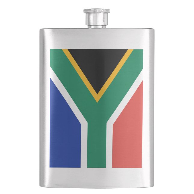 Südafrika-Flagge Flachmann (Vorderseite)