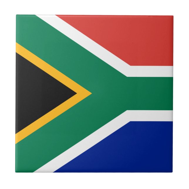 Südafrika-Flagge Fliese (Vorderseite)
