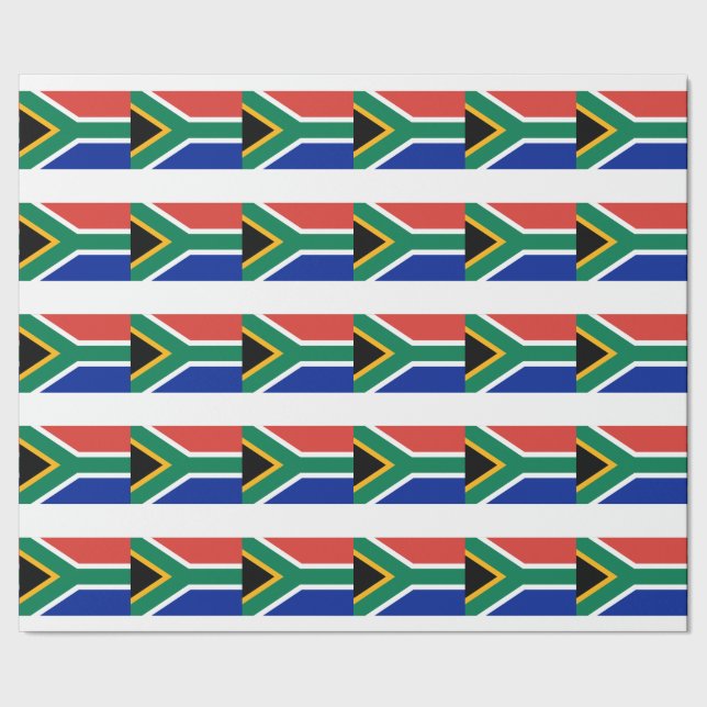 Südafrika-Flagge Geschenkpapier (Saum)