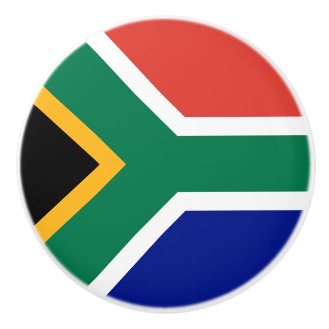 Südafrika-Flagge Keramikknauf (Vorderseite)