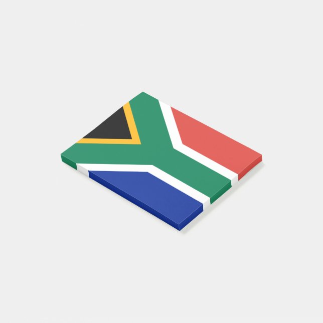 Südafrika-Flagge Post-it Klebezettel (angewinkelt)