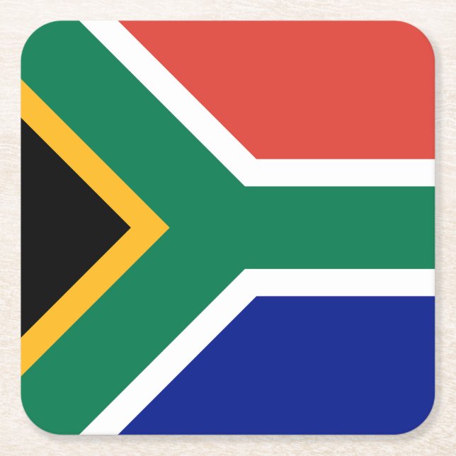 Südafrika-Flagge Rechteckiger Pappuntersetzer (Vorderseite)