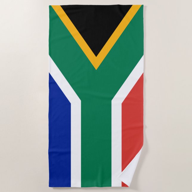 Südafrika-Flagge Strandtuch (Vorderseite)