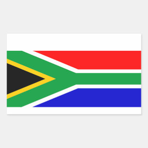 Südafrika: Flagge Südafrikas Rechteckiger Aufkleber