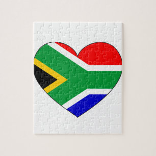 Südafrika-Flaggen-Herz