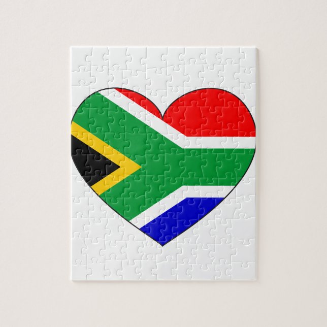 Südafrika-Flaggen-Herz (Vertikal)