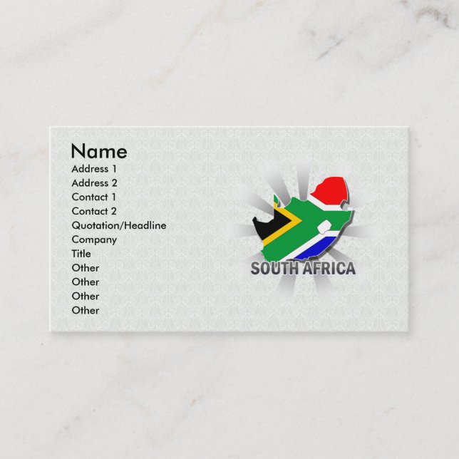 Südafrika-Flaggen-Karte 2,0 Visitenkarte (Vorderseite)