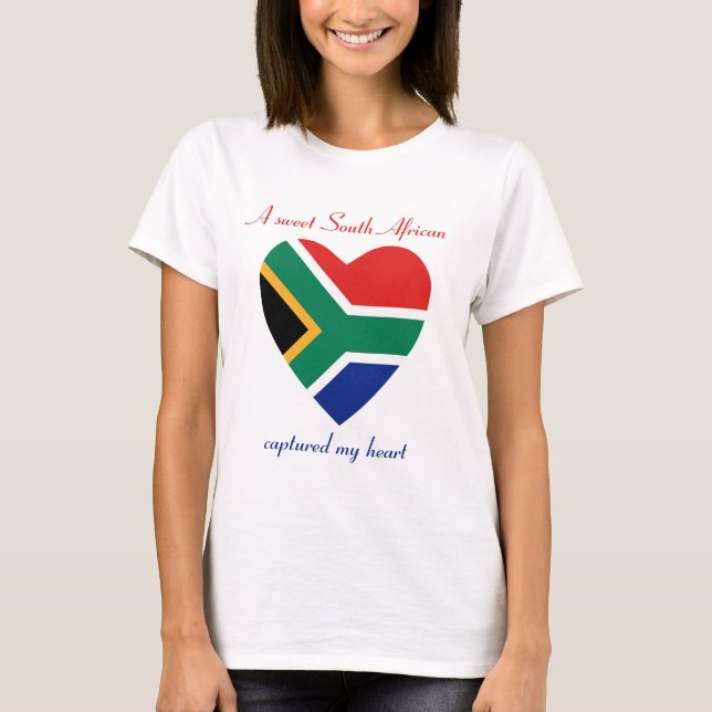 Südafrika-Flaggen-Schatz-T - Shirt (Vorderseite)