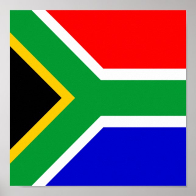 Südafrika Flaggenafrikanisches Land Zuhause Prix Poster (Vorne)