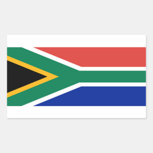 Südafrika* Flaggenaufkleber Rechteckiger Aufkleber