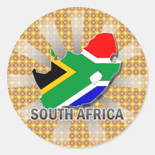 Südafrika Flaggenplan 2.0 Runder Aufkleber