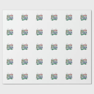 Südafrika Fußball 2026 Fußball Fett Land Typografi Geschenkpapier