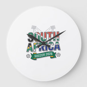 Südafrika Fußball 2026 Fußball Fett Land Typografi Große Wanduhr