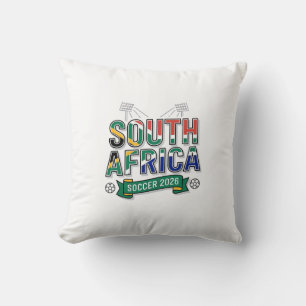 Südafrika Fußball 2026 Fußball Fett Land Typografi Kissen