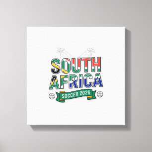 Südafrika Fußball 2026 Fußball Fett Land Typografi Leinwanddruck