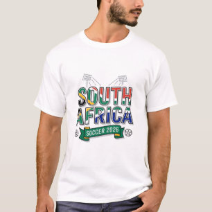 Südafrika Fußball 2026 Fußball Fett Land Typografi T-Shirt