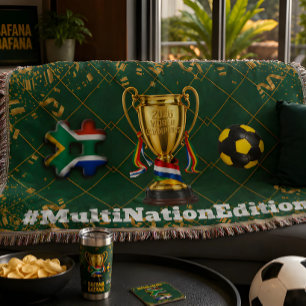 Südafrika Fußball 2026 Global Games Gold Blank Decke