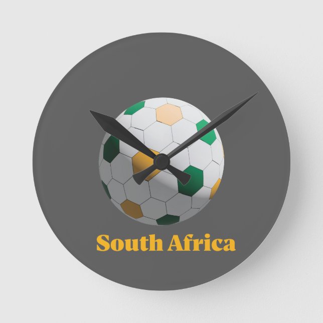 Südafrika Fußball Runde Wanduhr (Vorderseite)