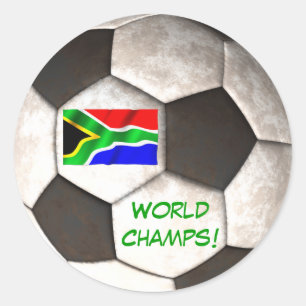 Südafrika-Fußball "Welt kaut" Fußball Runder Aufkleber
