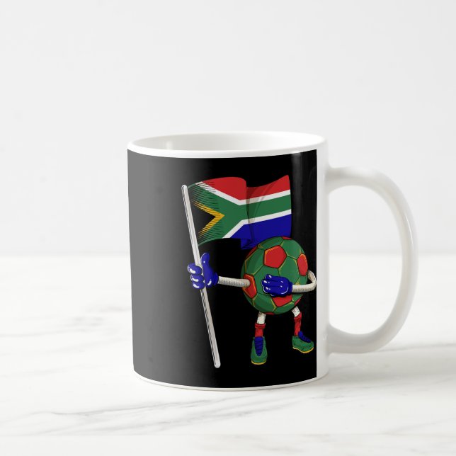 Südafrika Fußballtrikot Afrika-Flagge Footbyll Da Kaffeetasse (Rechts)