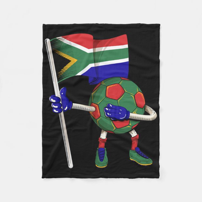 Südafrika-Fußballtrikot Afrika-Flagge Footll Dab  Fleecedecke (Vorderseite)