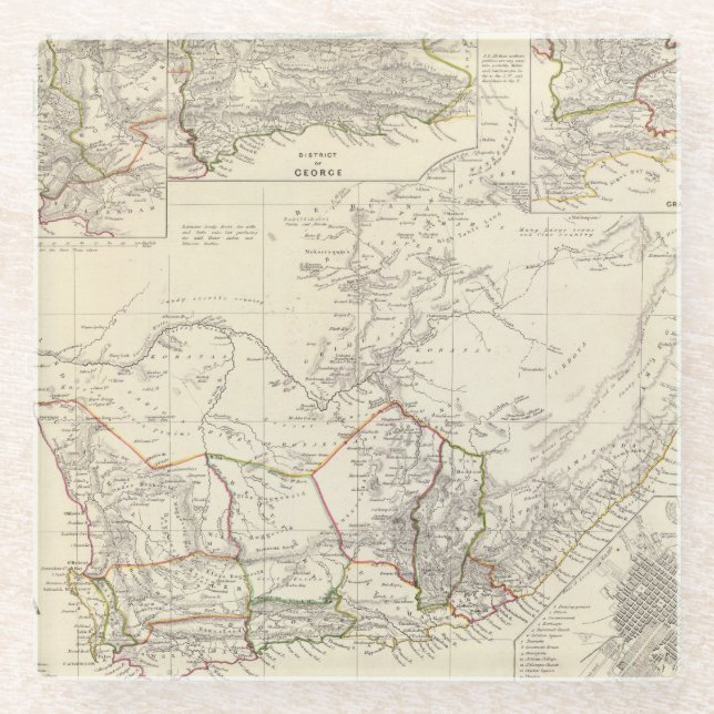 Südafrika Glasuntersetzer (Vorderseite)