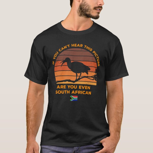 Südafrika Hadeda Sunrise Funny Alarm T - Shirt (Vorderseite)