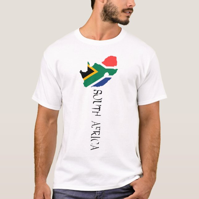 Südafrika Karte Flagge T-Shirt (Vorderseite)