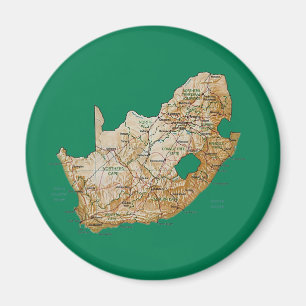 Südafrika-Karten-Magnet Magnet