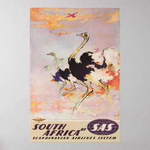 Südafrika Kunst Afrikanischer Druck SAS Reiseplaka Poster
