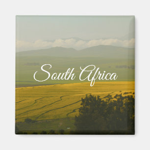 Südafrika Ländliche Canola Landschaft Berge SA Magnet