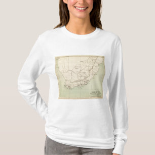 Südafrika lithographierte Karte T-Shirt