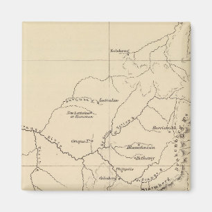 Südafrika Lithographische Karte Magnet