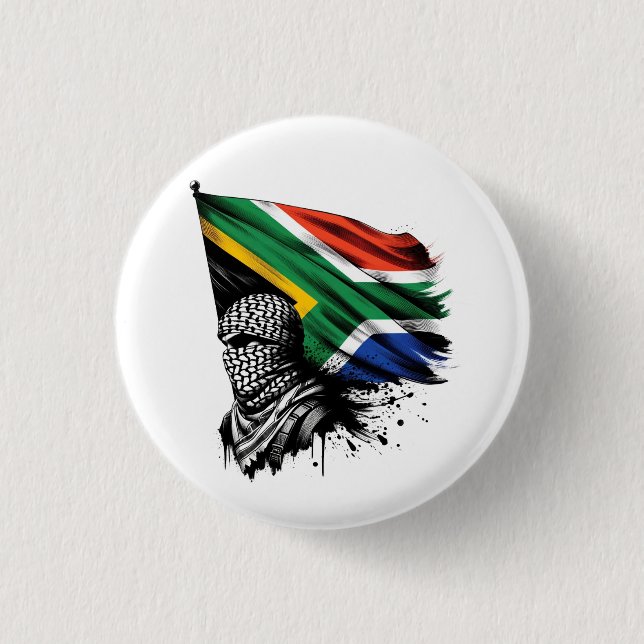 SÜDAFRIKA MIT PALÄSTINA BUTTON (Vorderseite)