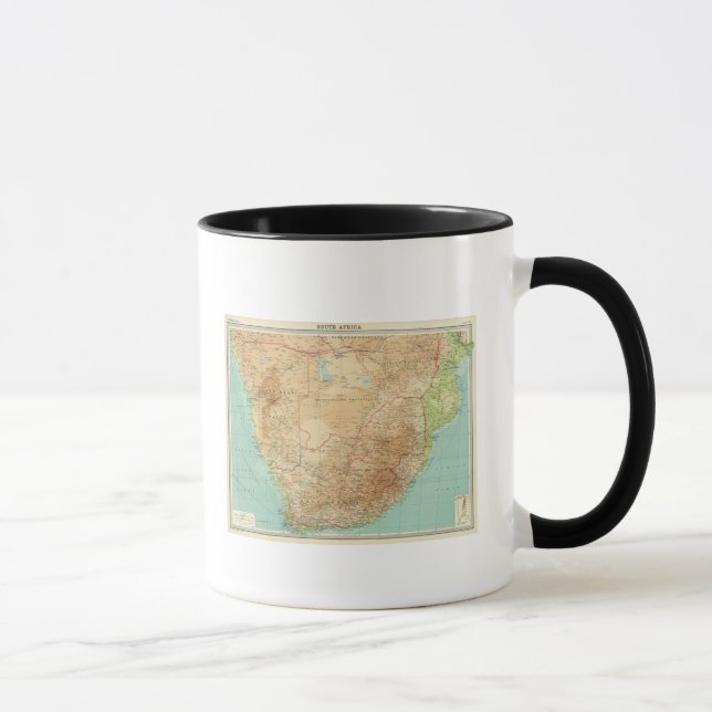Südafrika mit Schifffahrtsrouten Tasse (Rechts)