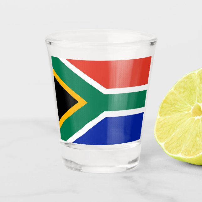 Südafrika-Nationalflagge Schnapsglas (Vorderseite)