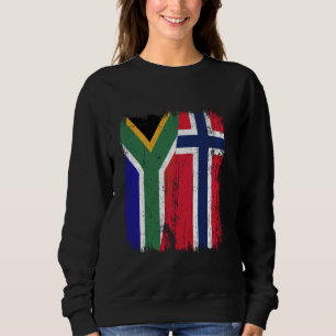 Südafrika Norwegen Halbfahne Südafrikanischer Norw Sweatshirt