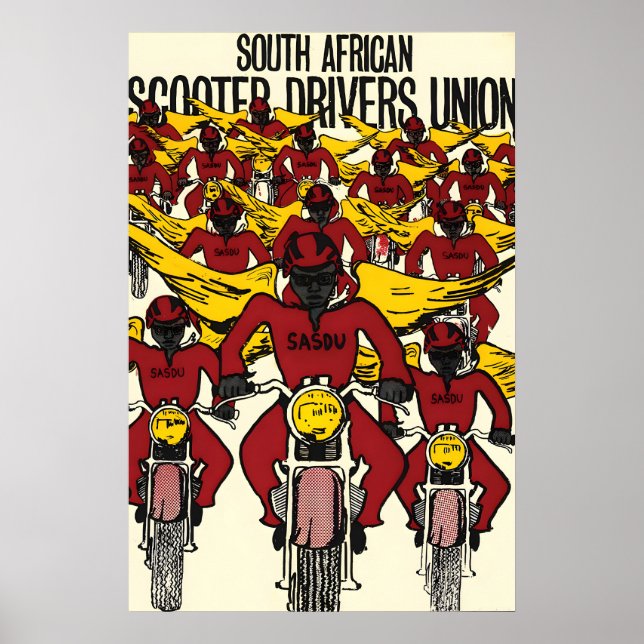 Südafrika Politisches Plakat Scooter-Fahrer (Vorne)