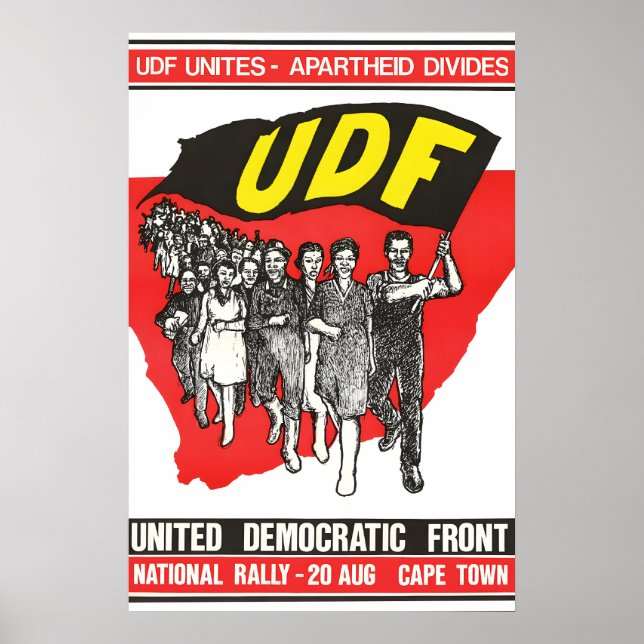 Südafrika Politisches Plakat UDF Apartheid (Vorne)
