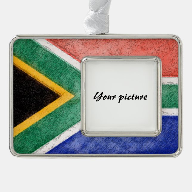Südafrika Rahmen-Ornament Silber (Vorderseite)