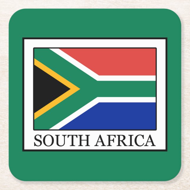 Südafrika Rechteckiger Pappuntersetzer (Vorderseite)