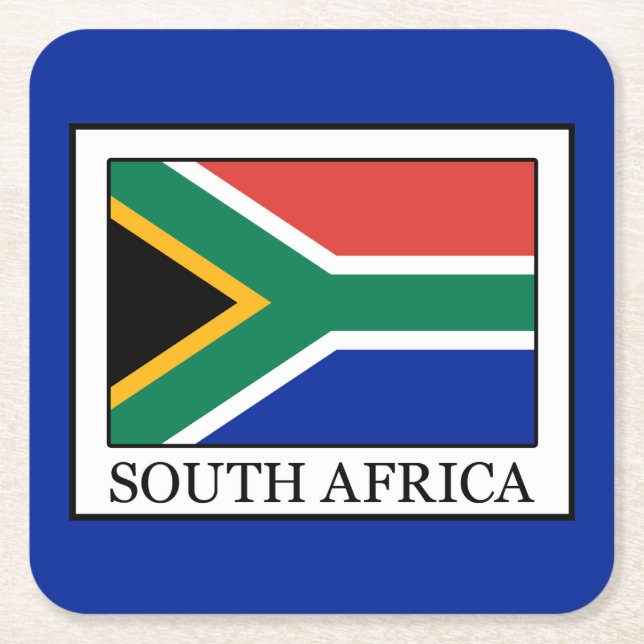 Südafrika Rechteckiger Pappuntersetzer (Vorderseite)