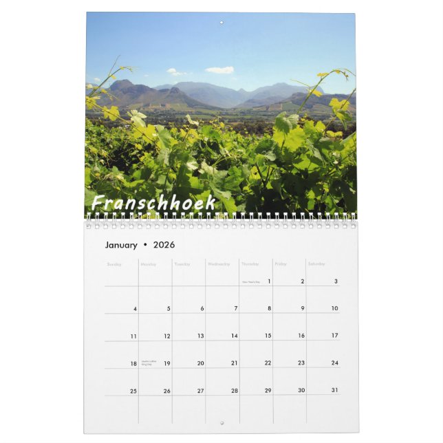 Südafrika-Reise-Bestimmungsort-Foto-Kalender Kalender (Jan 2026)