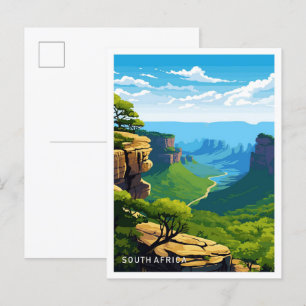Südafrika Reise Vintage-Illustration Postkarte