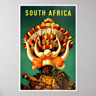Südafrika-Reiseposter Afrika Stammeskunst Druck Poster