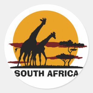 Südafrika Runder Aufkleber