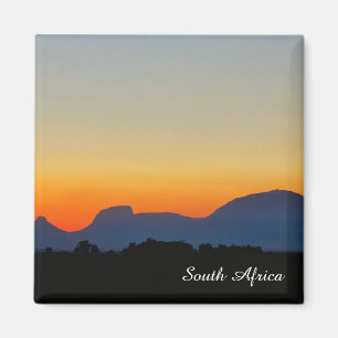 Südafrika-Sonnenuntergang-Gebirgsmagnet Magnet