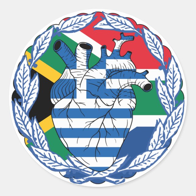 Südafrika Südafrika Runder Aufkleber (Vorderseite)