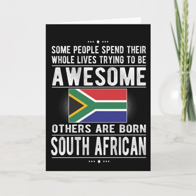 Südafrika Südafrikanische Roots Südafrikanische Fl Karte (Vorderseite)